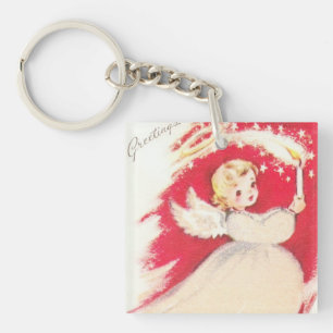 De mooie Retro Engel van Vintage Mod. van het Sleutelhanger