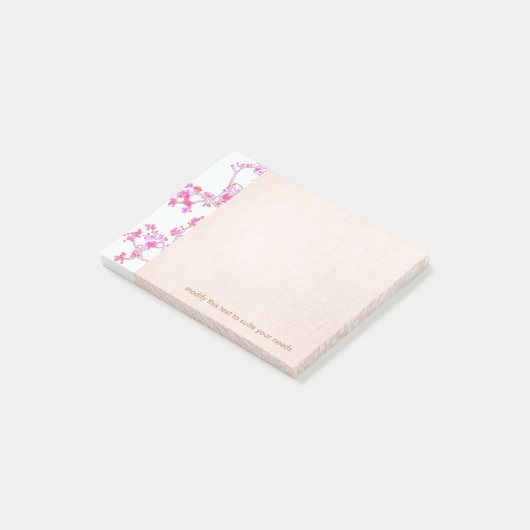 De mooie Roze BloemenTak van Knoppen Post-it® Notes (Schuin)