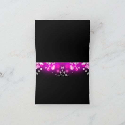 De mooie Roze Boog & de Fonkeling danken u kaarden Bedankkaart (Binnen)