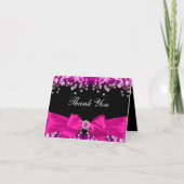 De mooie Roze Boog & de Fonkeling danken u kaarden Bedankkaart (Voorkant)