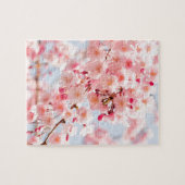 De mooie Roze Japanse Bloesem Sakura van de Kers Legpuzzel (Horizontaal)