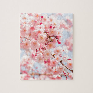 De mooie Roze Japanse Bloesem Sakura van de Kers Legpuzzel