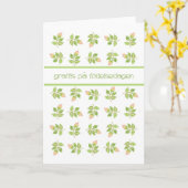 De mooie Roze Rosebuds Zweedse Verjaardag van de Kaart (Gele Bloem)