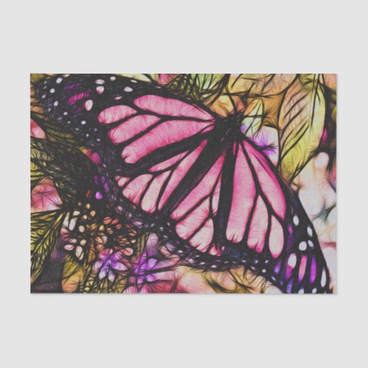 De mooie Roze Samenvatting van de Vlinder Tissuepapier (Voorkant)