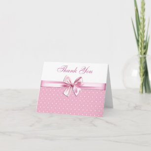 De mooie Roze Stip dankt u Bedankkaart