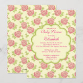 De mooie Roze Uitnodiging van het Baby shower van (Voorkant / Achterkant)