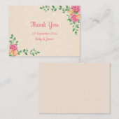 De mooie Rozen bloeien dank u Notitiekaartje (Voorkant / Achterkant)