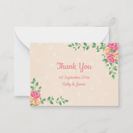 De mooie Rozen bloeien dank u Notitiekaartje