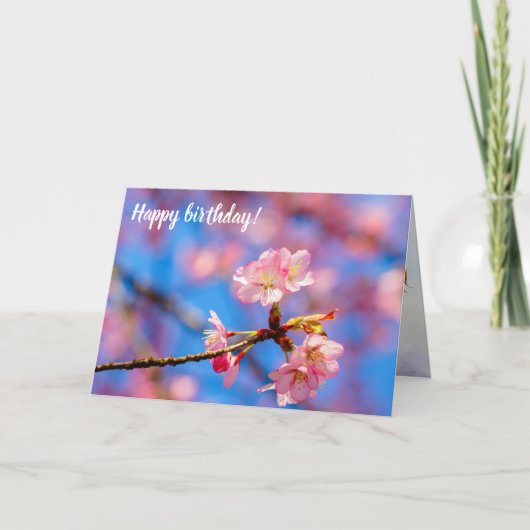 De mooie Sakura Beauty tegen de blauwe hemel Kaart (Voorkant)