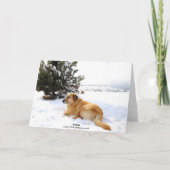 De mooie Scène van de Hond van het Golden Feestdagen Kaart (Achterkant)