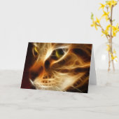 De mooie Spookachtige Kat van de Brand Kaart (Gele Bloem)