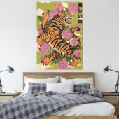 De mooie tijger canvas afdruk (Insitu (Slaapkamer))