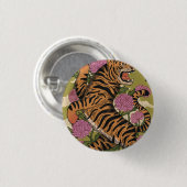 De mooie tijger ronde button 3,2 cm (Voorkant /achterkant)