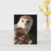 De mooie Uil van de Schuur notecard Kaart (Gele Bloem)