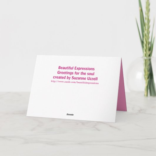 De mooie Uitdrukkingen danken u Kaart (Achterkant)