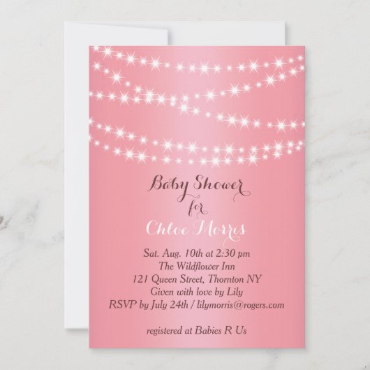 De mooie Uitnodiging van het Baby shower van de Li (Voorkant)