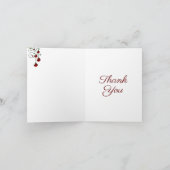 De mooie Vakantie van de Pauw en van de Kerstboom Bedankkaart (Binnen)