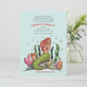 De mooie Verjaardag van de Meermin Kaart (Staand voorkant)