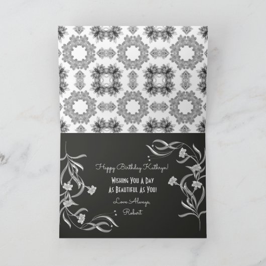 De Mooie Verjaardag w/Photo van de douane Kaart (Binnen)