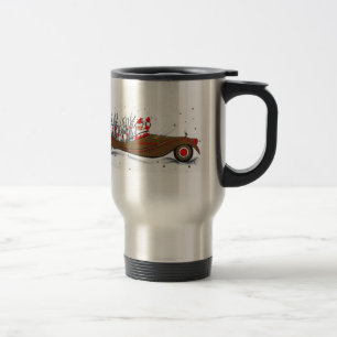 De mooie Vintage Kerstman & het Rendier van het Reisbeker