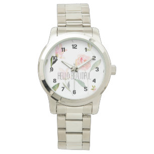 De Mooie Waterverf van Hello Bloemen Horloge