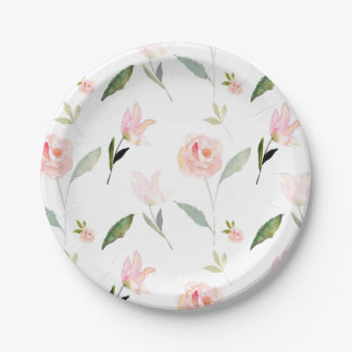 De Mooie Waterverf van Hello Bloemen Papieren Bordje