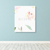 De Mooie Waterverf van het hallo Bloemen Canvas Afdruk (Insitu (Houten vloer))