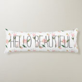 De Mooie Waterverf van het hallo Bloemen Lichaamskussen (Voorkant)