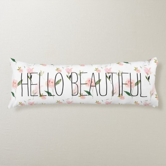 De Mooie Waterverf van het hallo Bloemen Lichaamskussen (Voorkant)