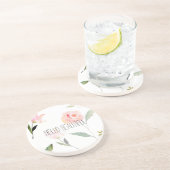 De Mooie Waterverf van het hallo Bloemen Zandsteen Onderzetter (Zijkant)