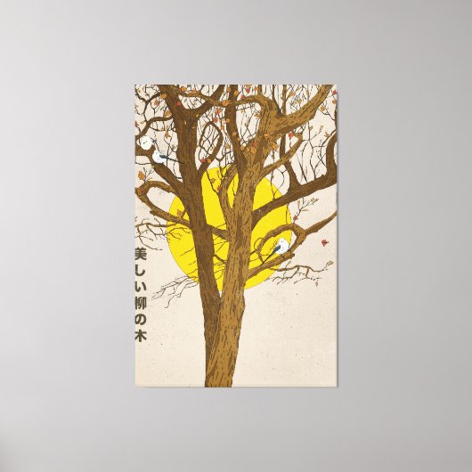 De Mooie Wilgenboom Canvas Afdruk (Voorkant)