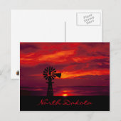 De mooie Windmolen "Noord- van Dakota" bij Briefkaart (Voorkant / Achterkant)
