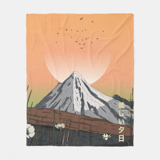 De Mooie Zonsondergang Fleece Deken (Voorkant)