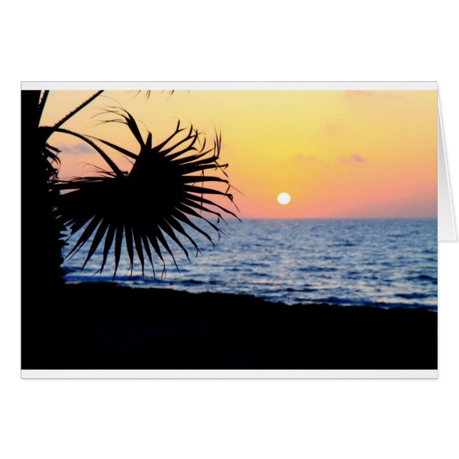 DE MOOIE ZONSONDERGANG VAN HET STRAND (Voorkant Horizontaal)