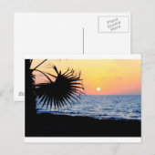 DE MOOIE ZONSONDERGANG VAN HET STRAND BRIEFKAART (Voorkant / Achterkant)
