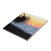 DE MOOIE ZONSONDERGANG VAN HET STRAND TEGELTJE (Zijkant)
