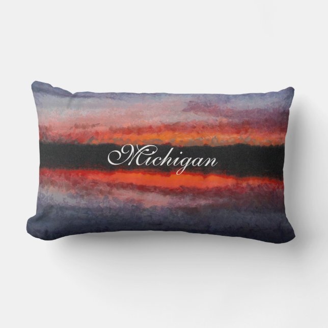 De mooie Zonsondergang van Michigan Kussen (Voorkant)