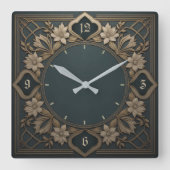 De mooiste Art Deco Vierkante Klok (Voorkant)