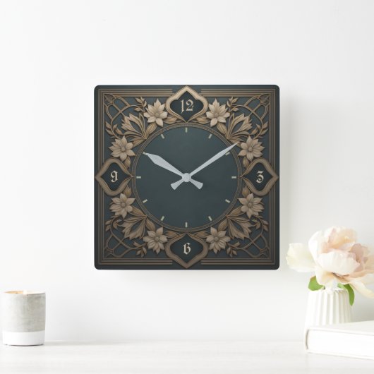 De mooiste Art Deco Vierkante Klok (Huis)