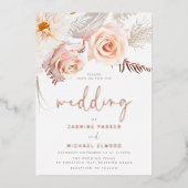 De mooiste bruiloft: goddelijke bloesem folie uitnodiging (Voorkant)
