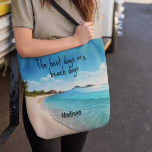 De mooiste dagen zijn de Beach Days Tote Bag