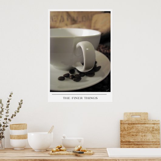 De mooiste dingen - Koffiekunst verzenden Poster (Keuken)