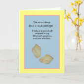 De mooiste dingen komen in kleine verpakkingen... kaart (Gele Bloem)