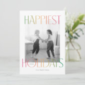 De mooiste Feestdagen in regenboogkleur Feestdagenkaart (Staand voorkant)