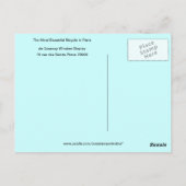 DE MOOISTE FIETS VAN PARIJS BRIEFKAART (Achterkant)