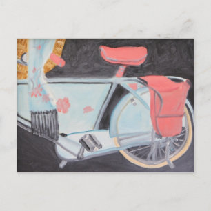 DE MOOISTE FIETS VAN PARIJS BRIEFKAART