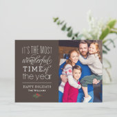 De mooiste foto van Chocolate Brown uit de tijd Feestdagenkaart (Staand voorkant)