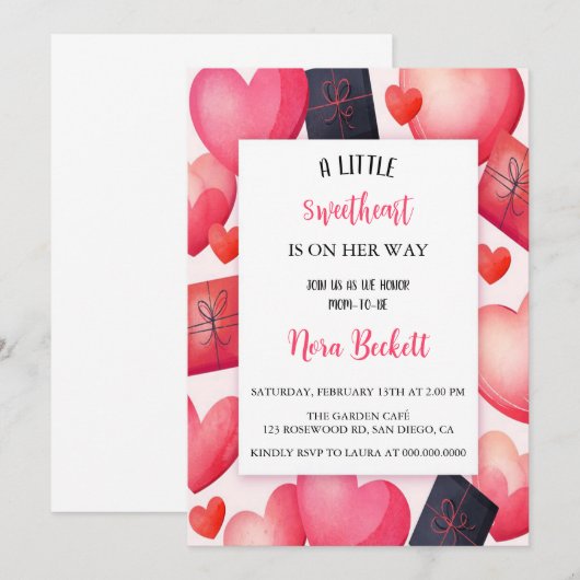 De mooiste gaven en harten van valentijn kaart (Voorkant / Achterkant)