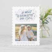 De mooiste hand belettering kerst Kaart (Staand voorkant)