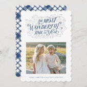 De mooiste hand belettering kerst Kaart (Voorkant / Achterkant)